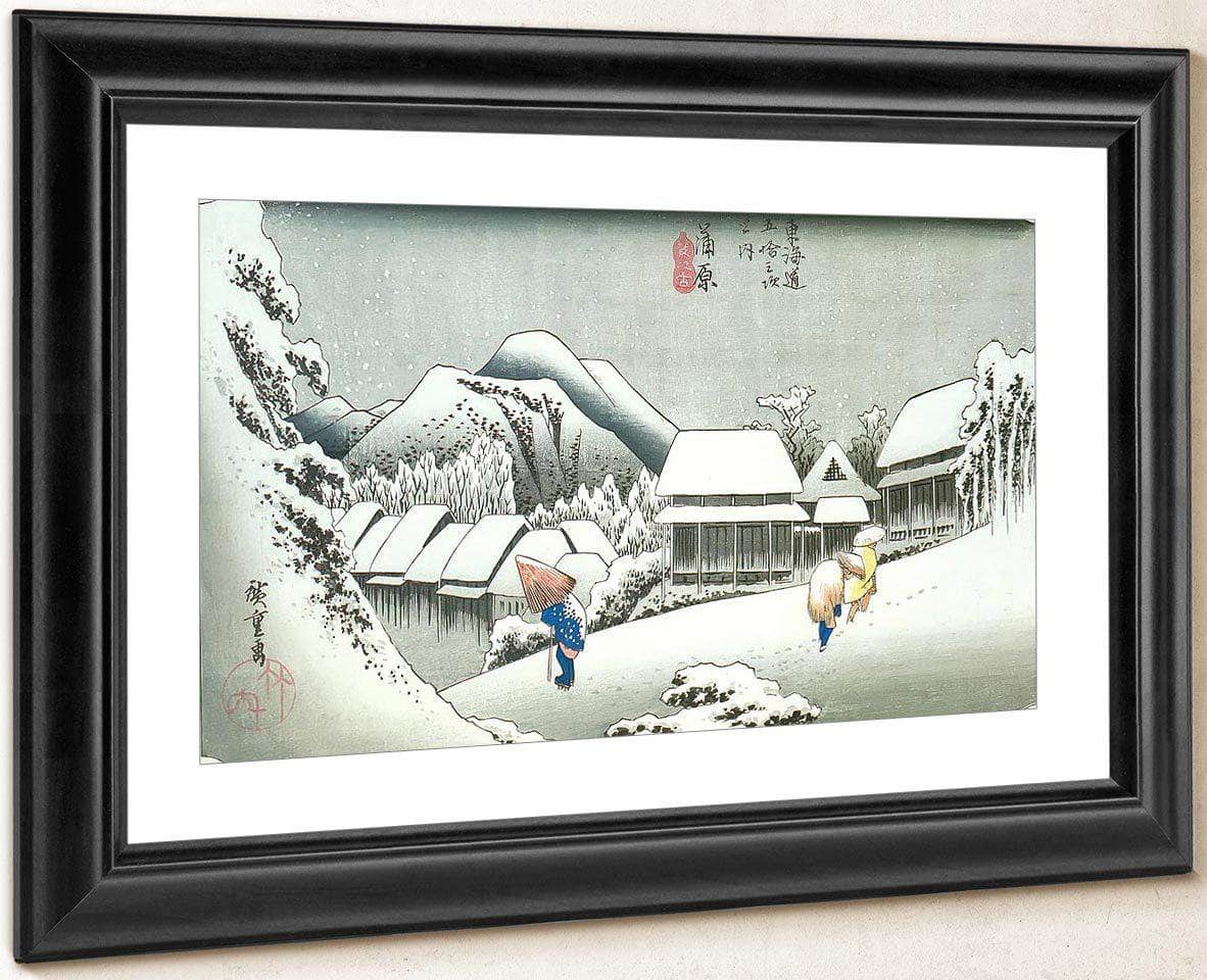 A Village In The Snow By Hiroshige Fine Art Print