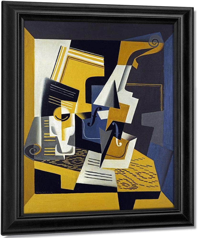 A Violin And Glass By Juan Gris Fine Art Print