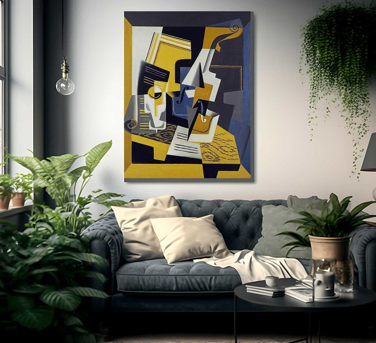 A Violin And Glass By Juan Gris Fine Art Print