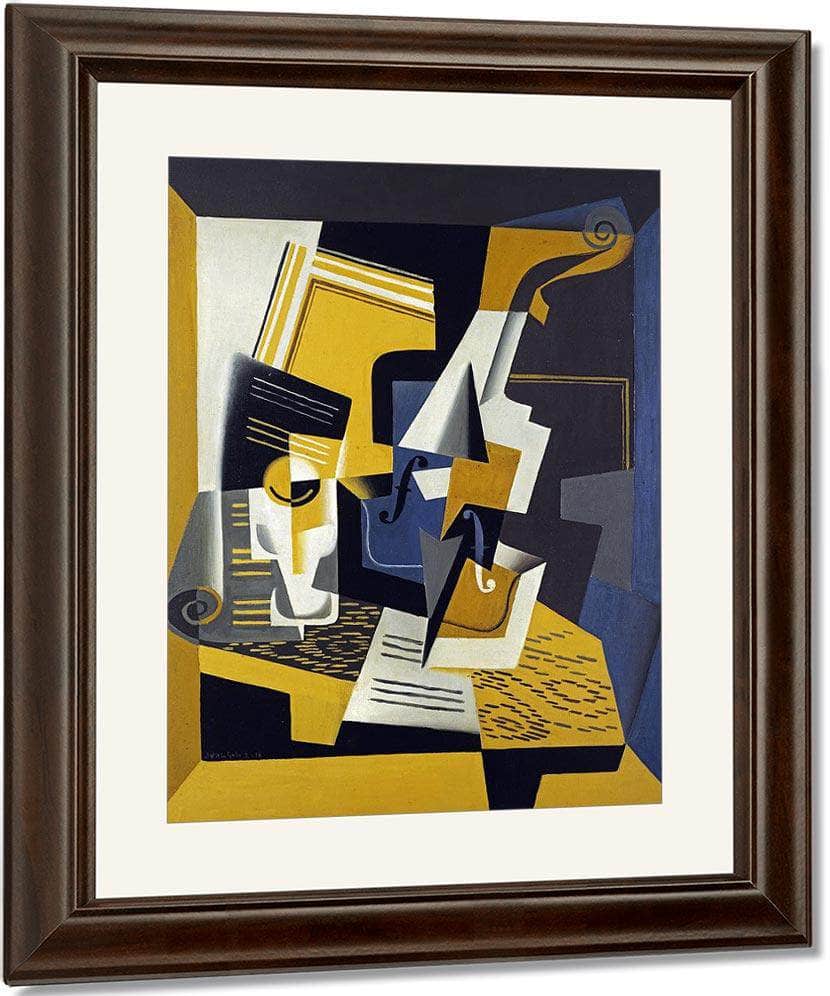 A Violin And Glass By Juan Gris Fine Art Print