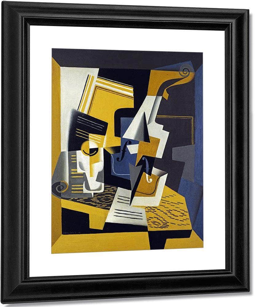 A Violin And Glass By Juan Gris Fine Art Print