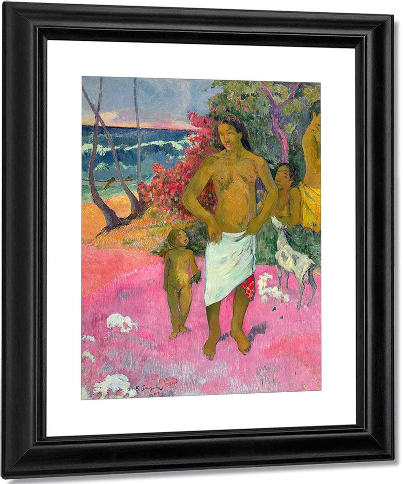 A Walk By The Sea By Eugene Henri Paul Gauguin Fine Art Print