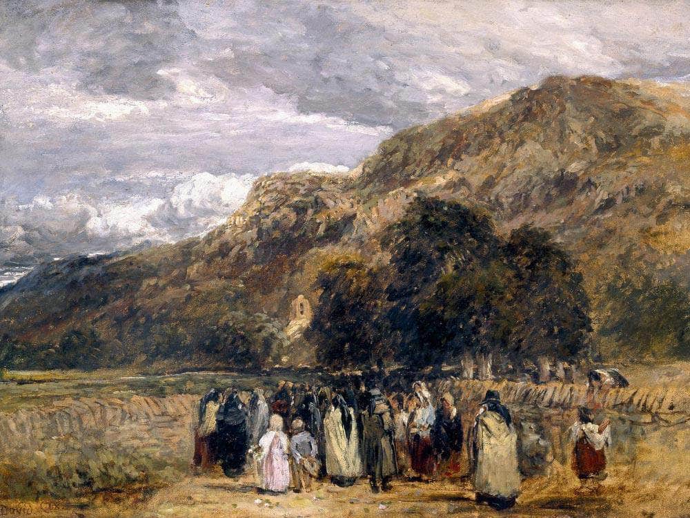 A Welsh Funeral Betwys Y Coed By David Cox Fine Art Print