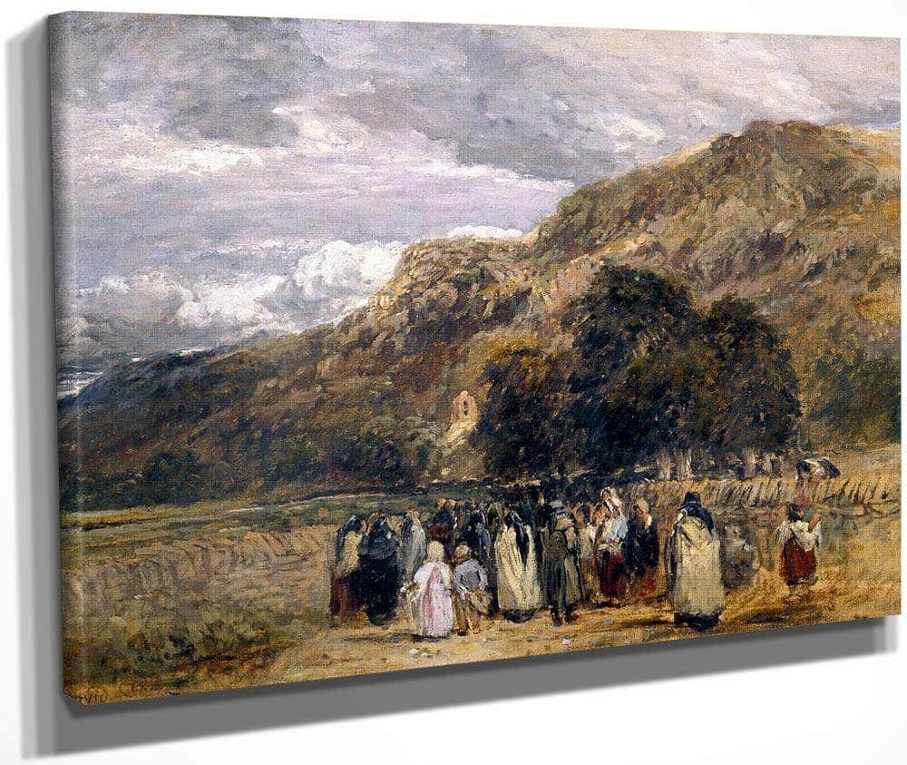 A Welsh Funeral Betwys Y Coed By David Cox Fine Art Print