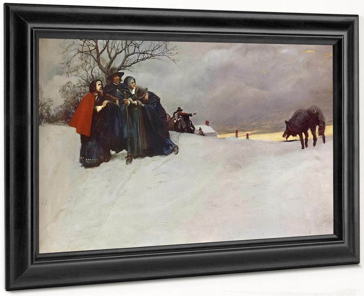 A Wole Had Not Been Seen At Salem For Thirty Years By Howard Pyle Fine Art Print