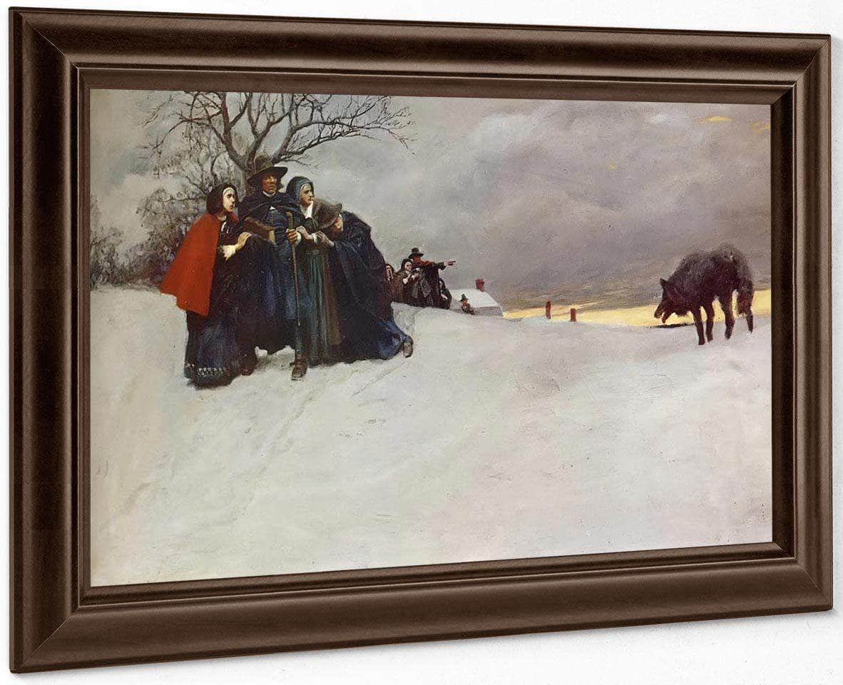 A Wole Had Not Been Seen At Salem For Thirty Years By Howard Pyle Fine Art Print