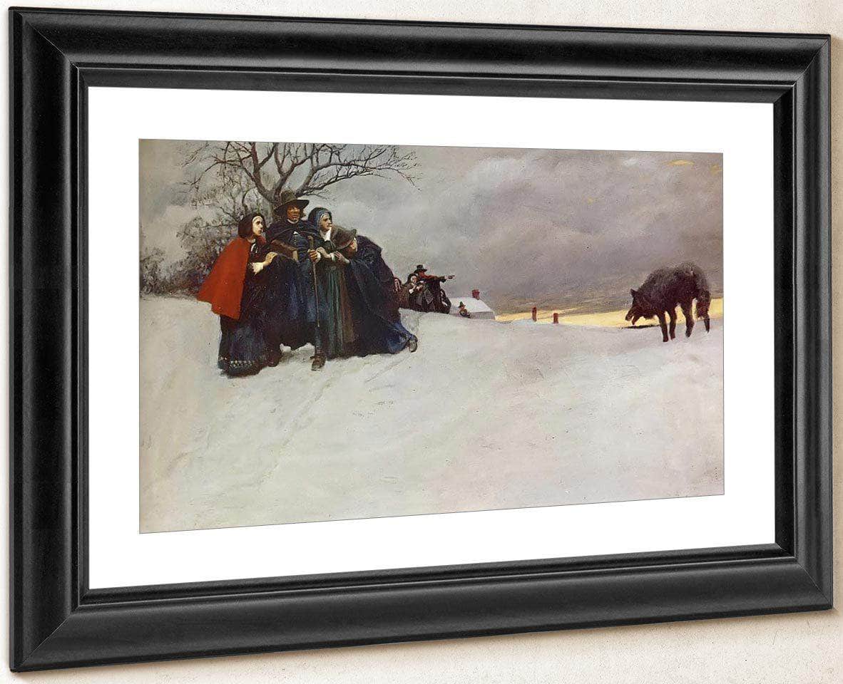 A Wole Had Not Been Seen At Salem For Thirty Years By Howard Pyle Fine Art Print