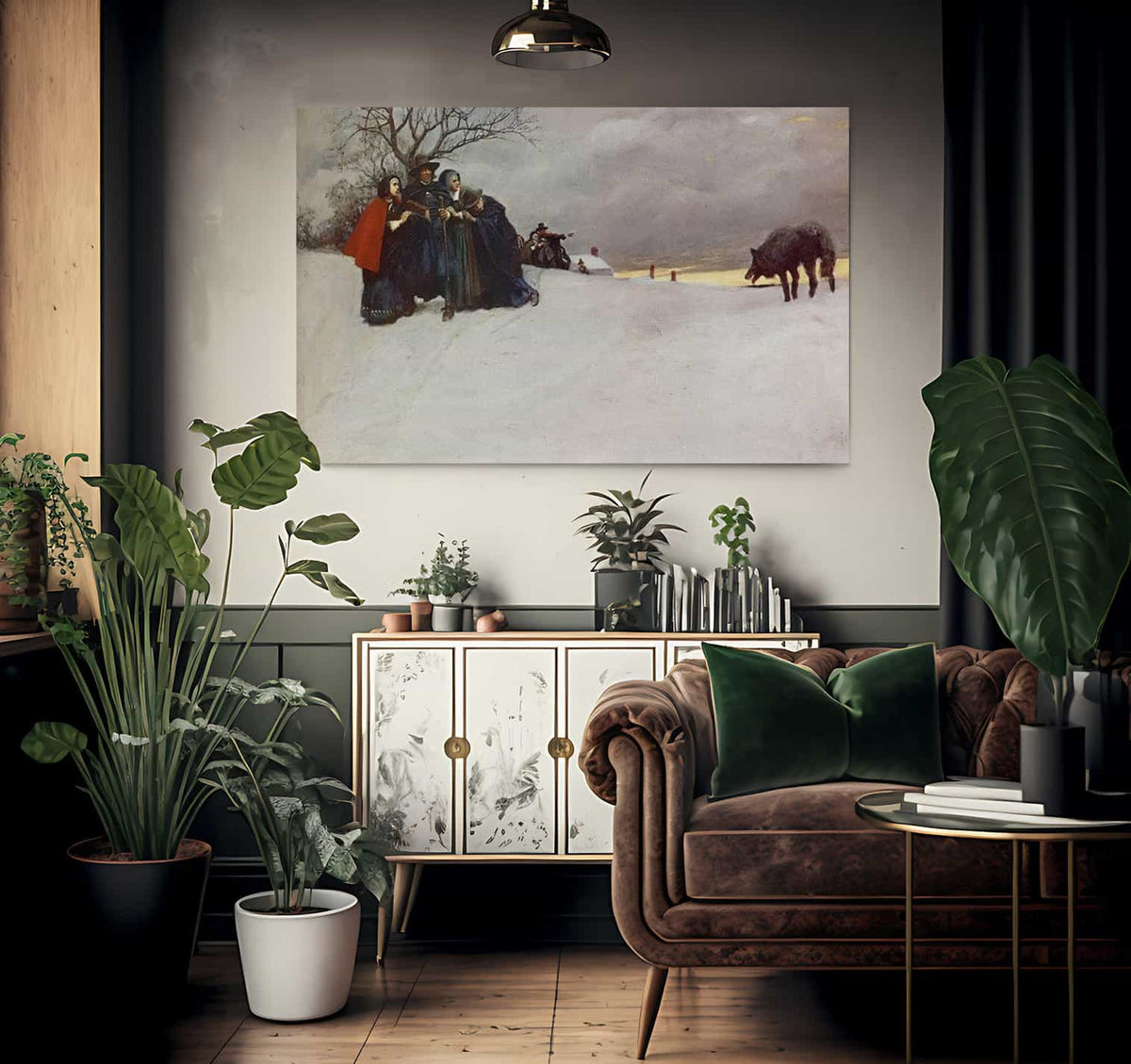 A Wole Had Not Been Seen At Salem For Thirty Years By Howard Pyle Fine Art Print