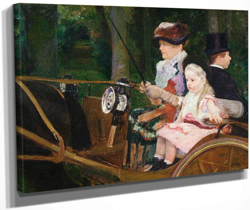 A Woman And A Girl Driving By Cassatt Mary Fine Art Print