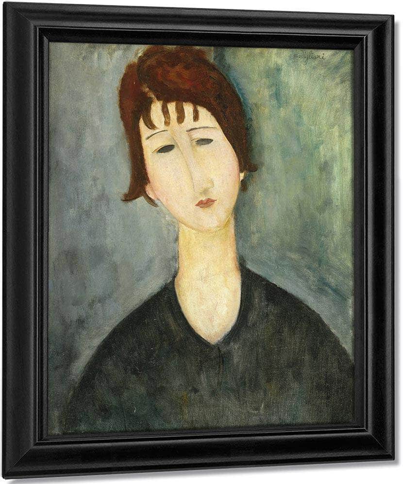 A Woman By Amedeo Modigliani Fine Art Print