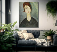 A Woman By Amedeo Modigliani Fine Art Print