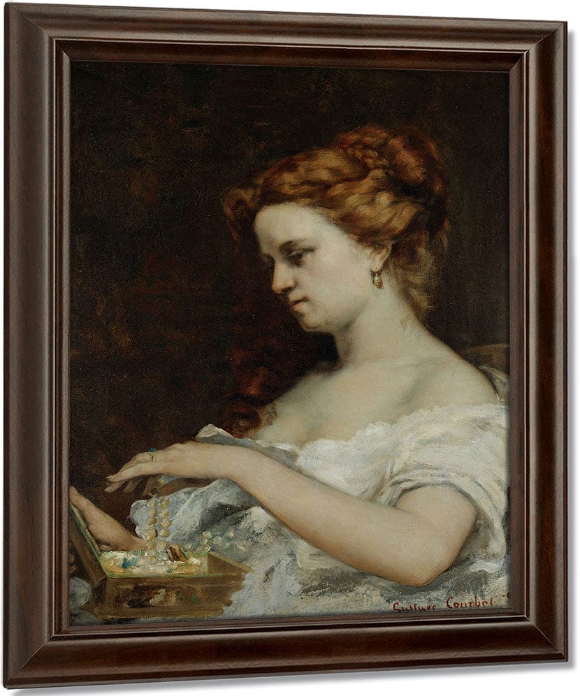 A Woman With Jewellery By Jean Desire Gustave Courbet Fine Art Print