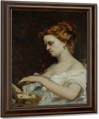 A Woman With Jewellery By Jean Desire Gustave Courbet Fine Art Print