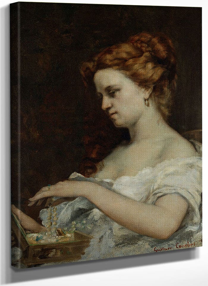 A Woman With Jewellery By Jean Desire Gustave Courbet Fine Art Print