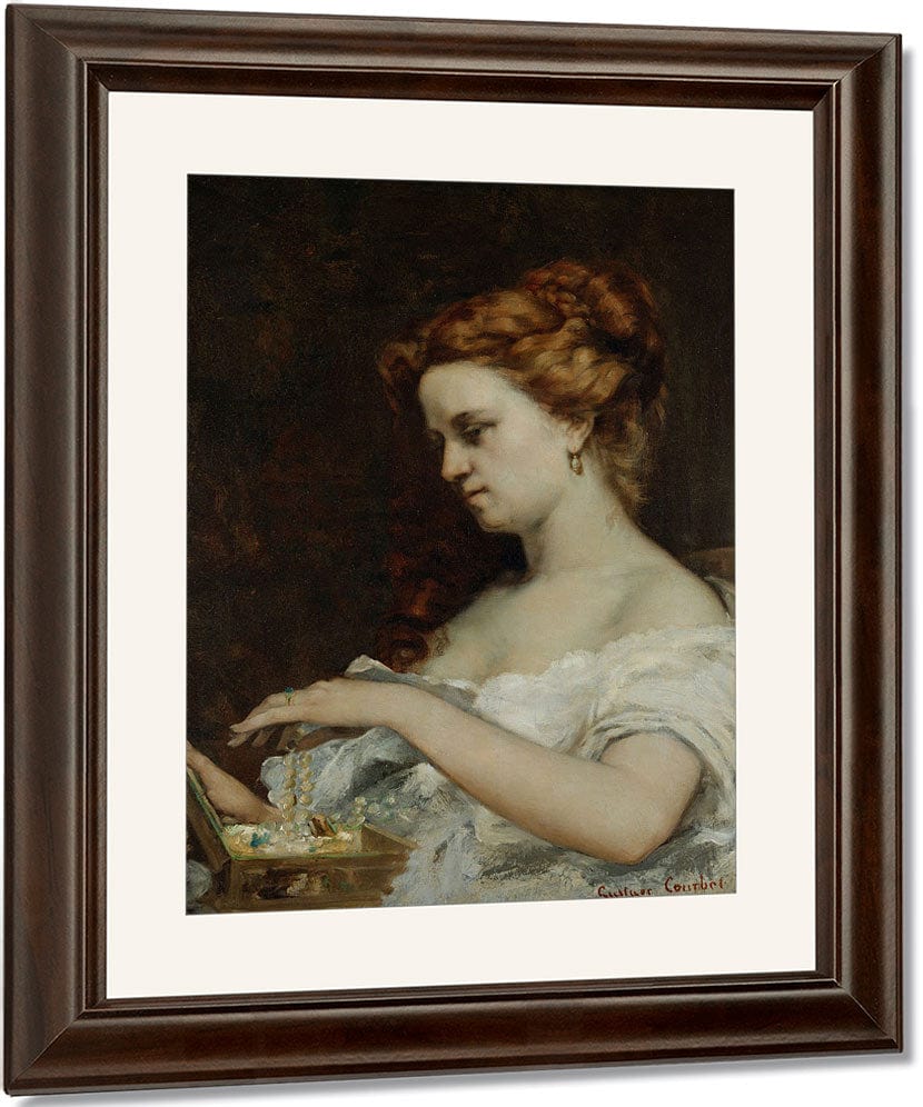 A Woman With Jewellery By Jean Desire Gustave Courbet Fine Art Print