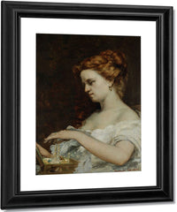 A Woman With Jewellery By Jean Desire Gustave Courbet Fine Art Print