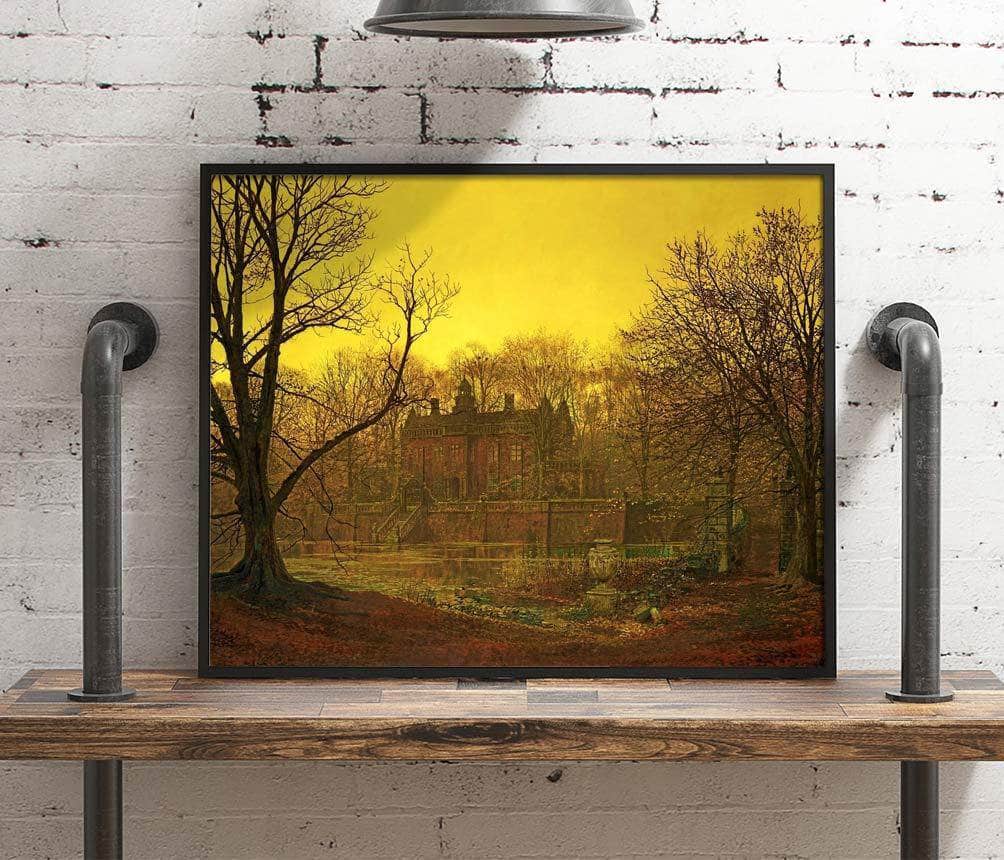 A Yorkshire Home Painting John Atkinson Grimshaw Canvas Art Fine Art Print