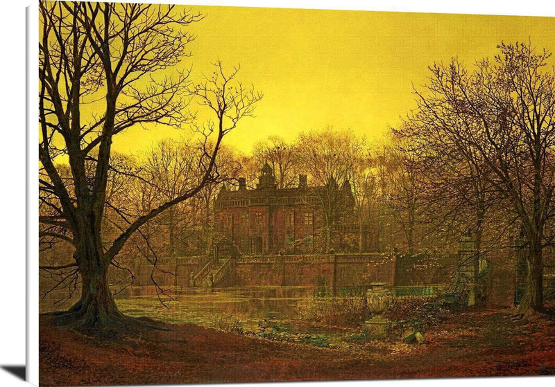 A Yorkshire Home Painting John Atkinson Grimshaw Canvas Art Fine Art Print