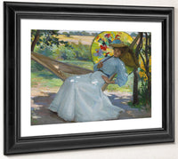 A Young Girl In A Hammock By Studio Of Joseph Kleitsch Fine Art Print