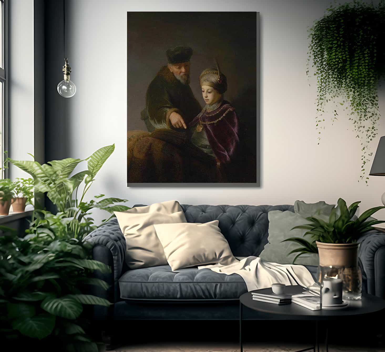 A Young Scholar And His Tutor By Rembrandt Fine Art Print