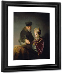 A Young Scholar And His Tutor By Rembrandt Fine Art Print