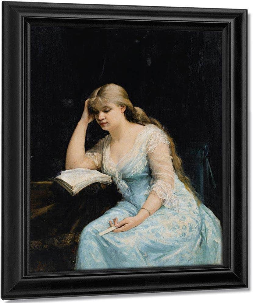 A Young Woman Reading 1880 By Marie Bashkirtseff Fine Art Print