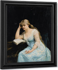 A Young Woman Reading 1880 By Marie Bashkirtseff Fine Art Print