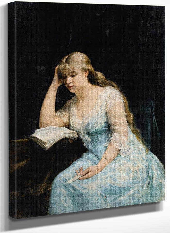 A Young Woman Reading 1880 By Marie Bashkirtseff Fine Art Print