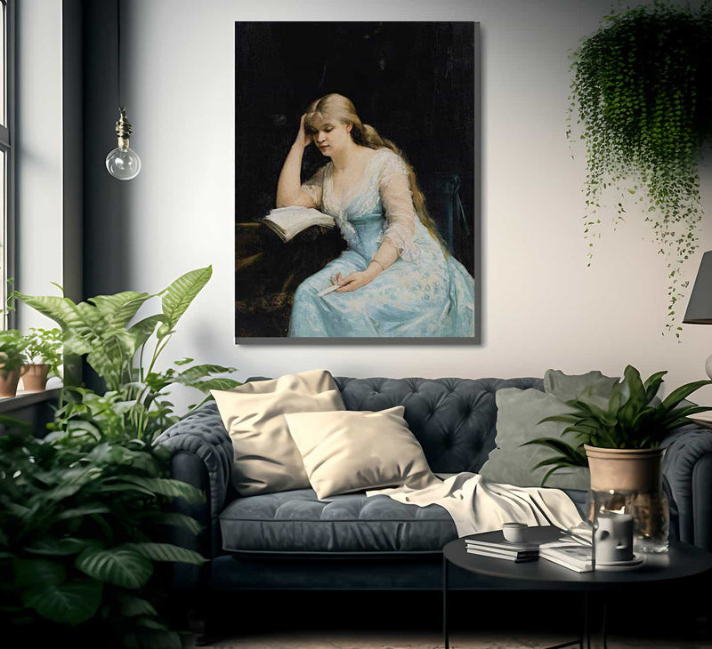 A Young Woman Reading 1880 By Marie Bashkirtseff Fine Art Print