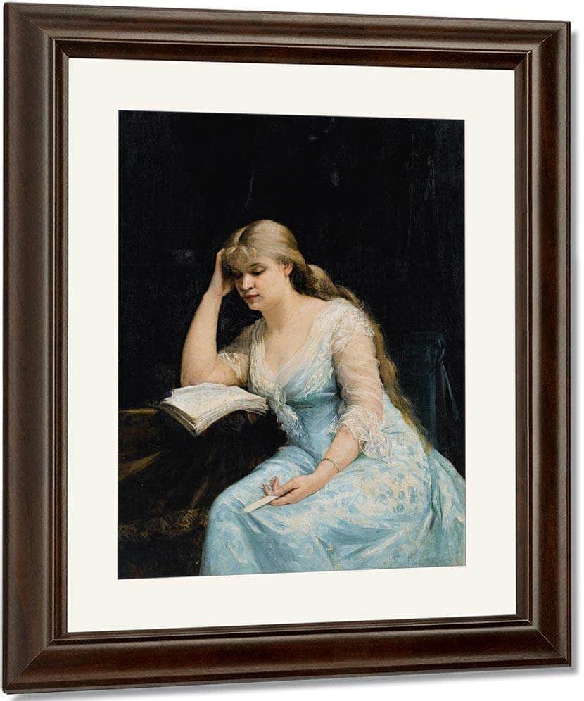 A Young Woman Reading 1880 By Marie Bashkirtseff Fine Art Print