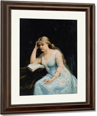 A Young Woman Reading 1880 By Marie Bashkirtseff Fine Art Print