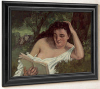 A Young Woman Reading By Gusave Courbet Fine Art Print