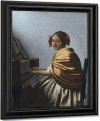 A Young Woman Seated At The Virginals 1672 By Johannes Vermeer Fine Art Print