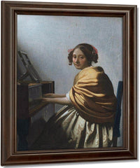 A Young Woman Seated At The Virginals 1672 By Johannes Vermeer Fine Art Print