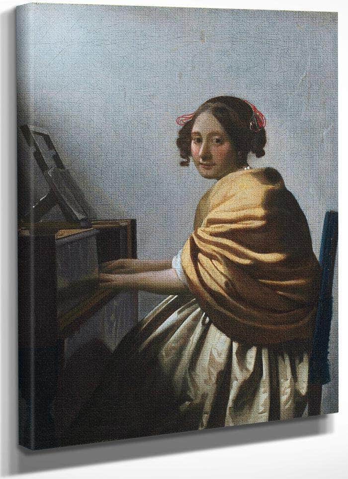 A Young Woman Seated At The Virginals 1672 By Johannes Vermeer Fine Art Print