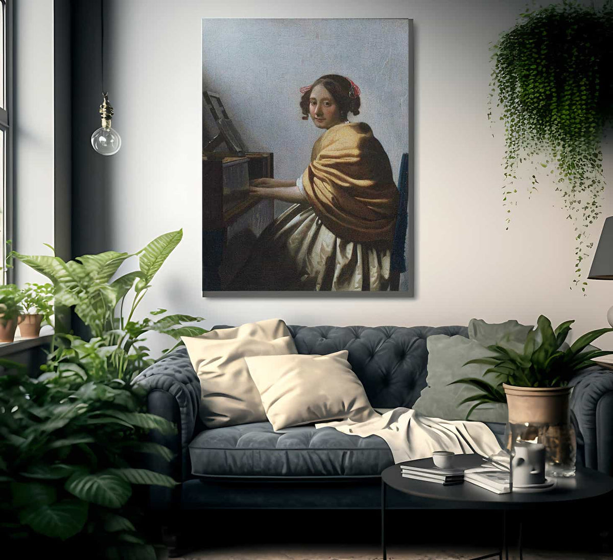 A Young Woman Seated At The Virginals 1672 By Johannes Vermeer Fine Art Print