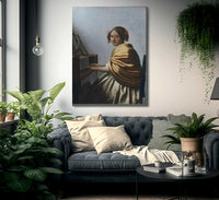 A Young Woman Seated At The Virginals 1672 By Johannes Vermeer Fine Art Print