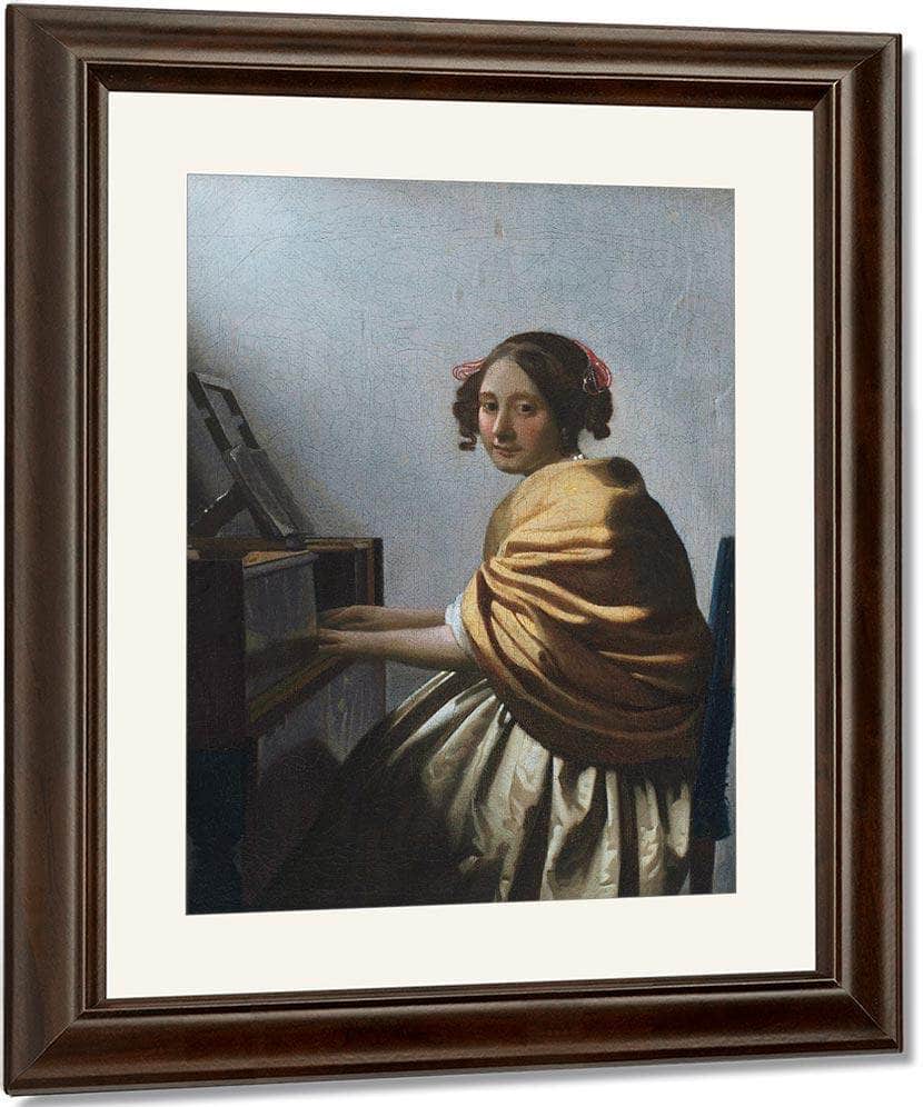 A Young Woman Seated At The Virginals 1672 By Johannes Vermeer Fine Art Print