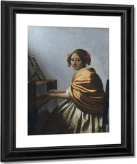 A Young Woman Seated At The Virginals 1672 By Johannes Vermeer Fine Art Print