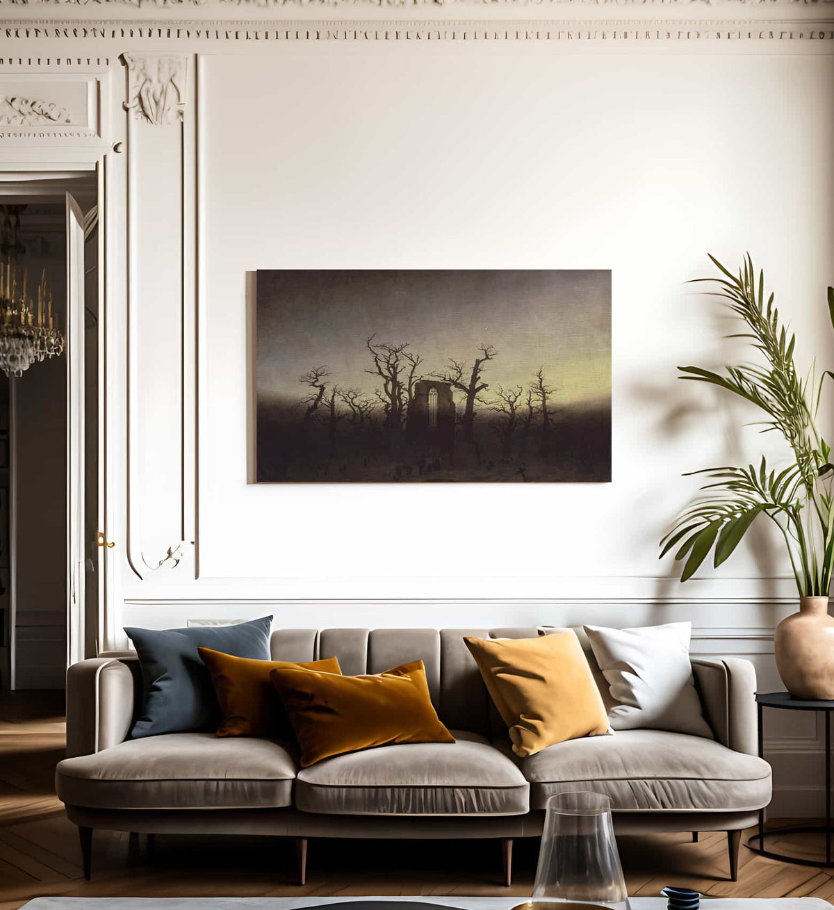 Abbey Among Oak Trees 1810 By Caspar David Friedrich Fine Art Print