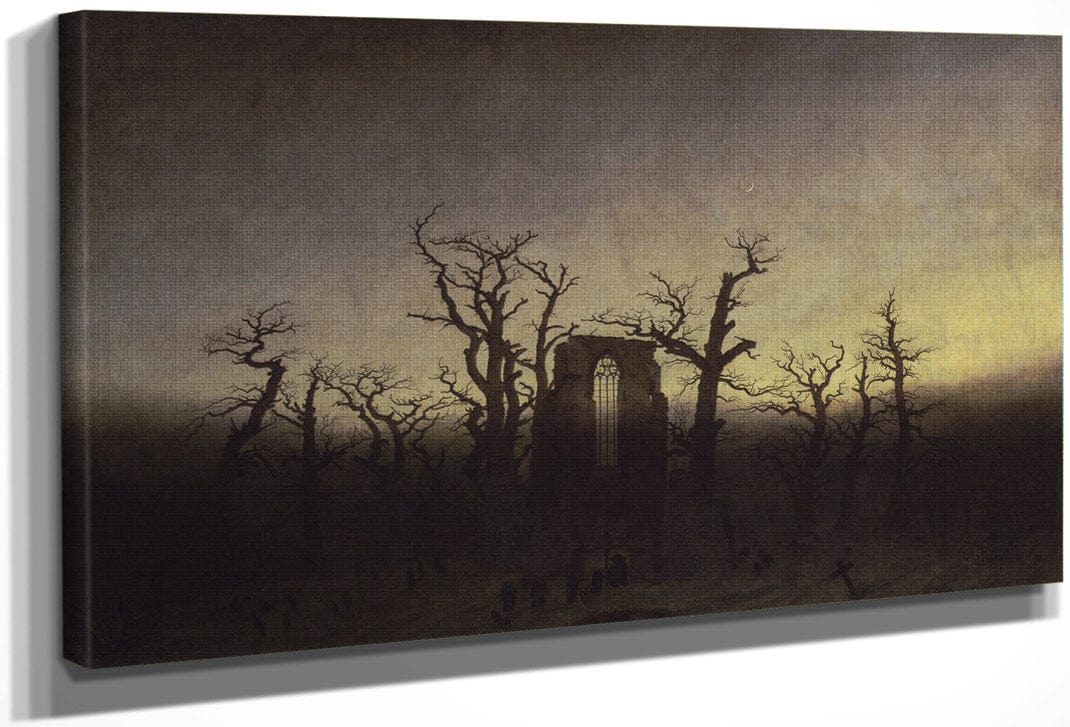 Abbey Among Oak Trees 1810 By Caspar David Friedrich Fine Art Print