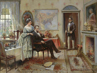 Abe And Mary Todd Lincoln By Edward Percy Moran Fine Art Print