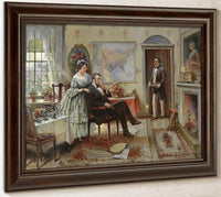 Abe And Mary Todd Lincoln By Edward Percy Moran Fine Art Print