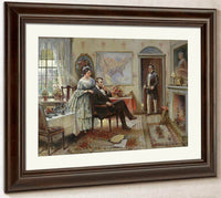Abe And Mary Todd Lincoln By Edward Percy Moran Fine Art Print