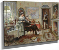 Abe And Mary Todd Lincoln By Edward Percy Moran Fine Art Print