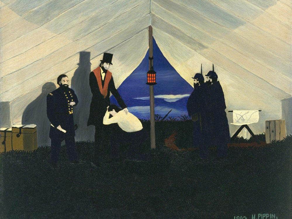 Abe Lincoln The Great Emancipator By Horace Pippin Fine Art Print