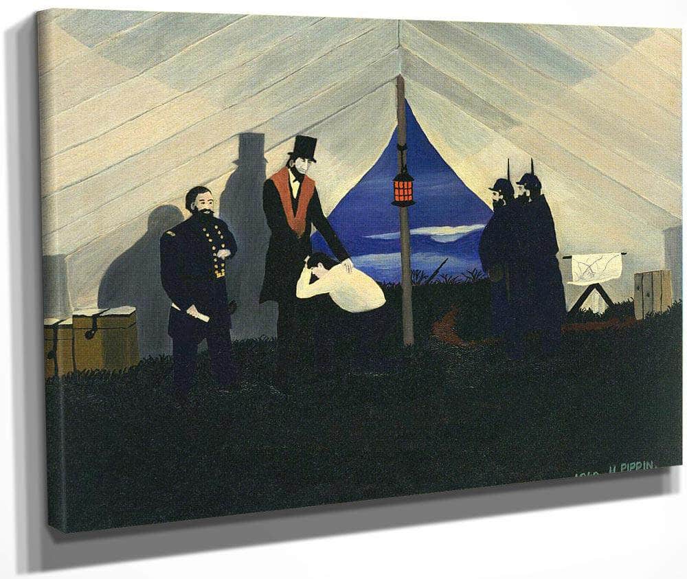 Abe Lincoln The Great Emancipator By Horace Pippin Fine Art Print