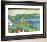 Abe No Nakamaro Watching The Moon From A Hill By Hokusai Fine Art Print