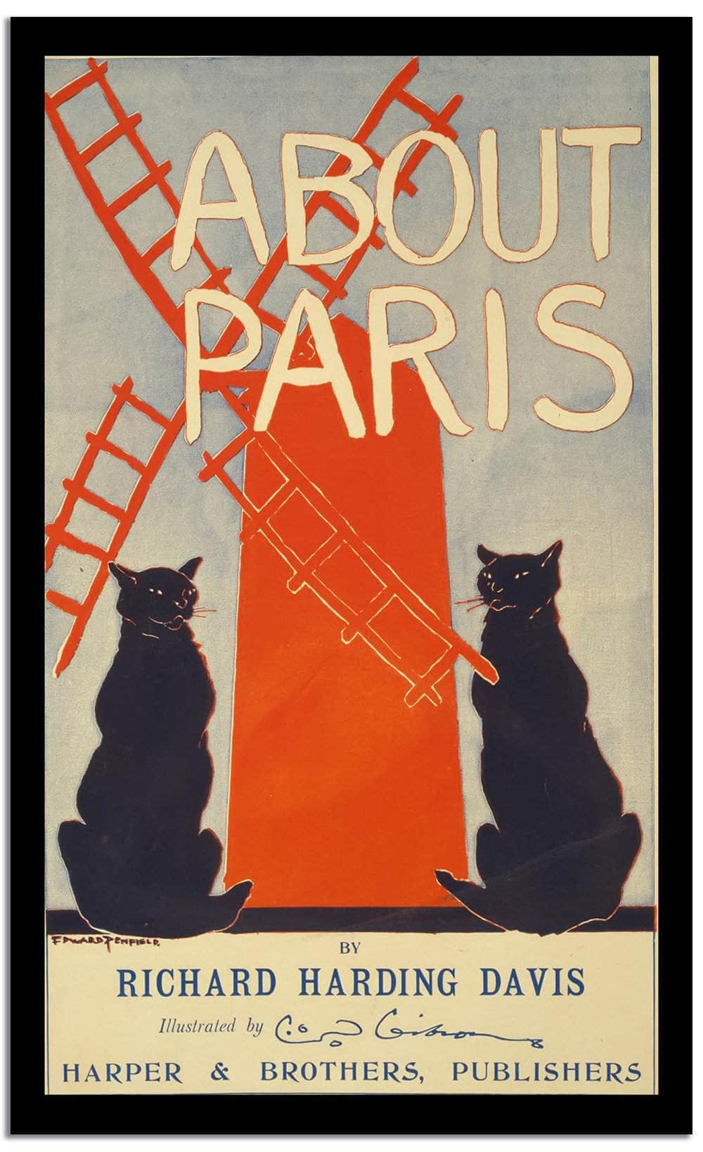 About Paris  Vintage Poster Fine Art Print