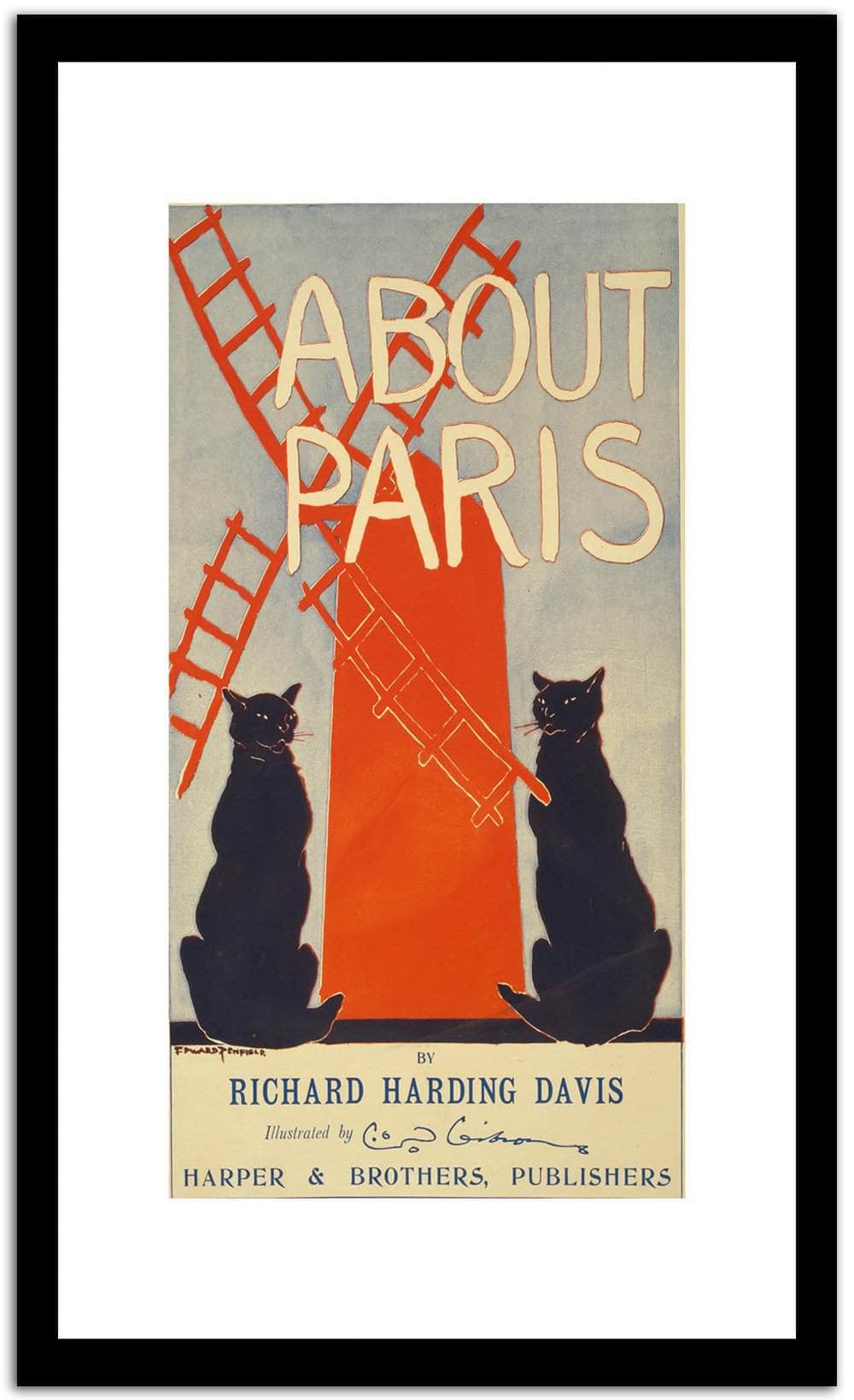 About Paris  Vintage Poster Fine Art Print